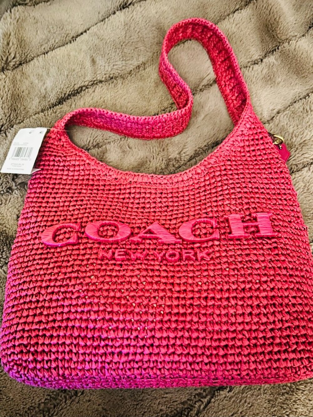 Coach Straw Shoulder Bag